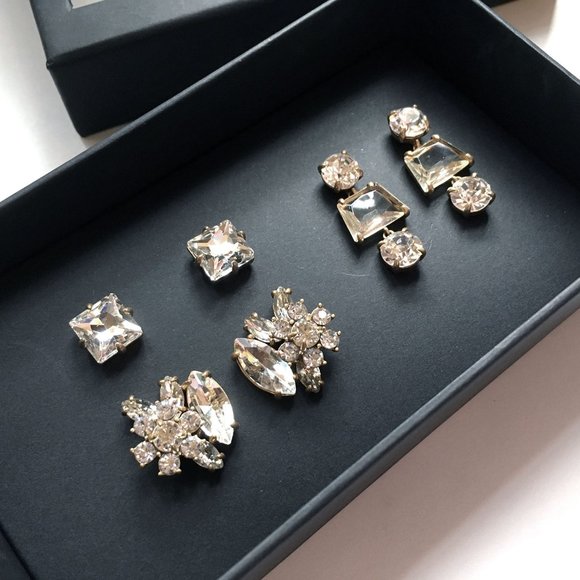 J. Crew Jewelry - J. Crew crystal earring set NWT